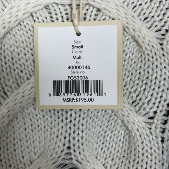 Free Generation Color Block Fringe Sweater NWT (S) - Picture 12 of 15